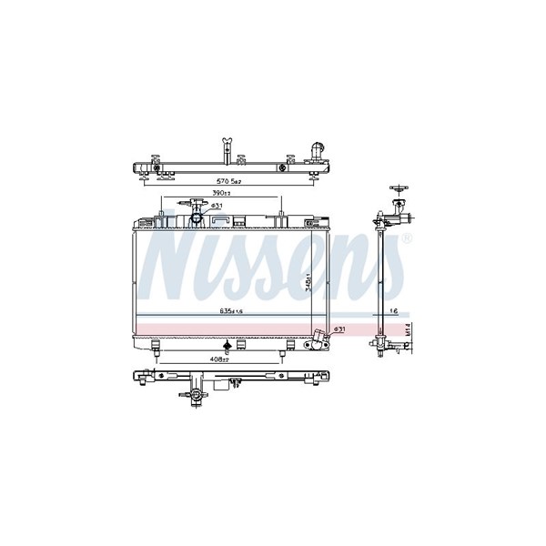 Kylare, motorkylning Nissens 607106 NISSENS