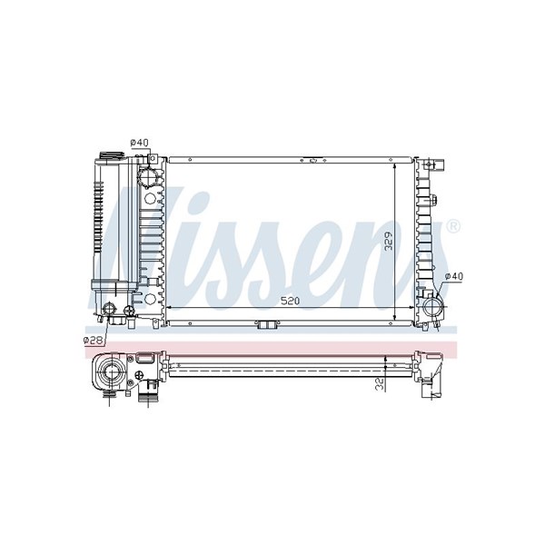 Kylare, motorkylning Nissens 60736A NISSENS