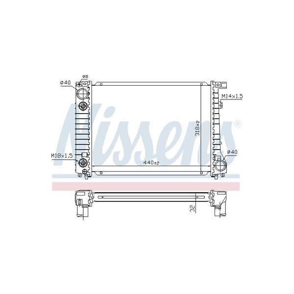 Kylare, motorkylning Nissens 60796A NISSENS