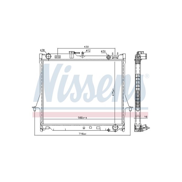 Kylare, motorkylning Nissens 60855 NISSENS