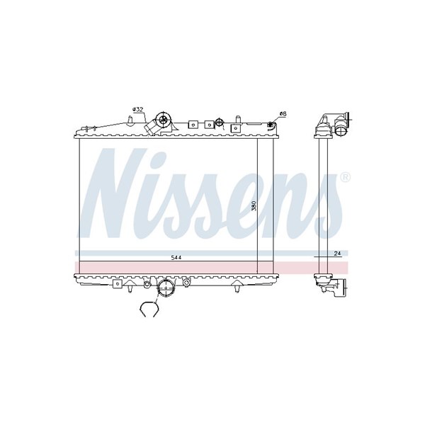 Kylare, motorkylning Nissens 61294A NISSENS