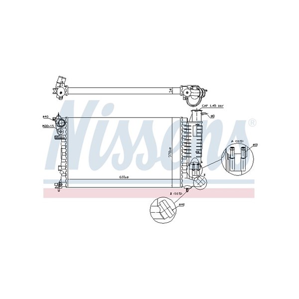 Kylare, motorkylning Nissens 61380A NISSENS