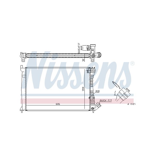 Kylare, motorkylning Nissens 61398A NISSENS