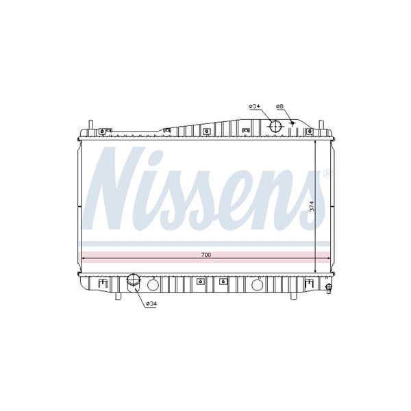 Kylare, motorkylning Nissens 61638 NISSENS Kylare, motorkylning Nissens 61638 NISSENS