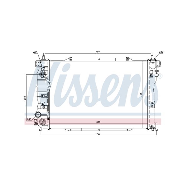 Kylare, motorkylning Nissens 616908 NISSENS