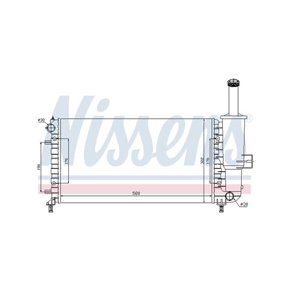 Kylare, motorkylning Nissens 617858 NISSENS