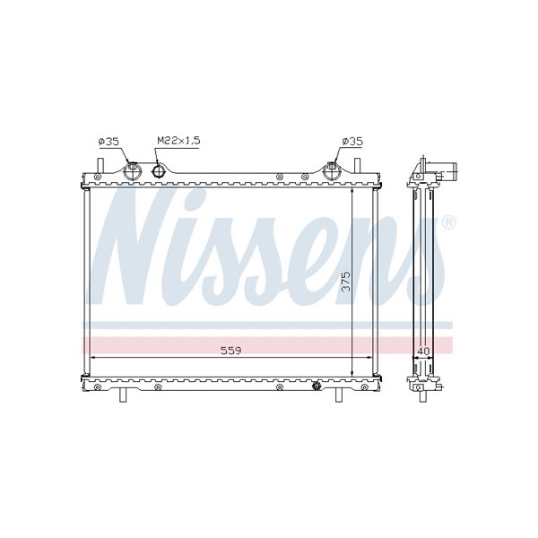 Kylare, motorkylning Nissens 61792A NISSENS
