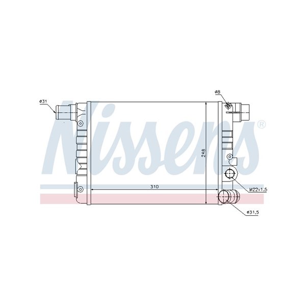 Kylare, motorkylning Nissens 61805 NISSENS