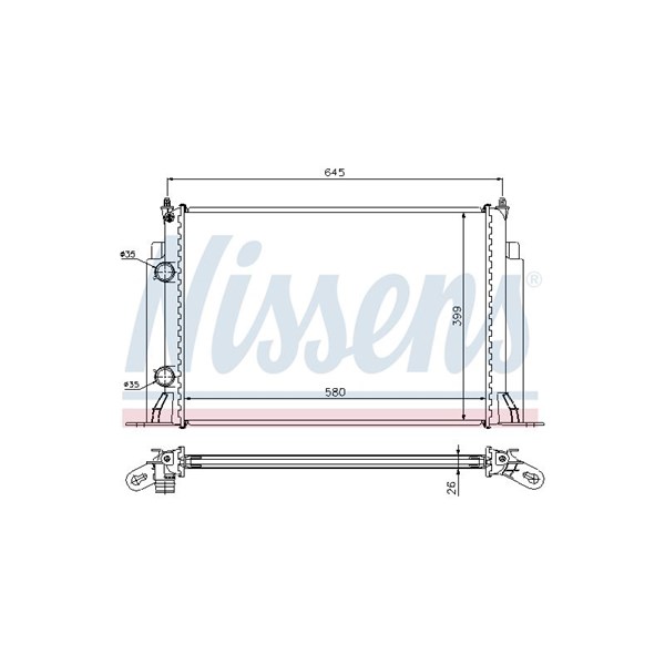 Kylare, motorkylning Nissens 61885A NISSENS