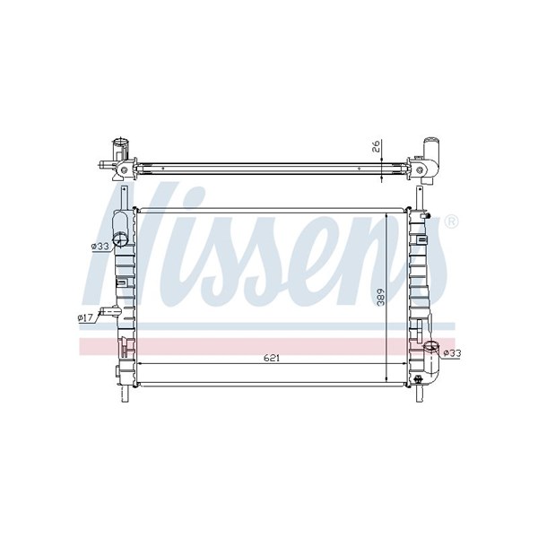 Kylare, motorkylning Nissens 62025A NISSENS Kylare, motorkylning Nissens 62025A NISSENS