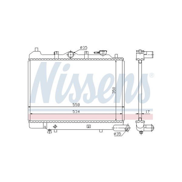 Kylare, motorkylning Nissens 62442 NISSENS