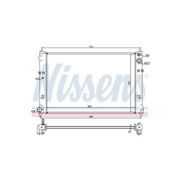 Kylare, motorkylning Nissens 62468 NISSENS
