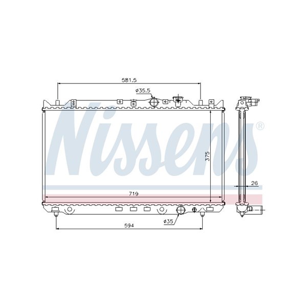 Kylare, motorkylning Nissens 62482A NISSENS
