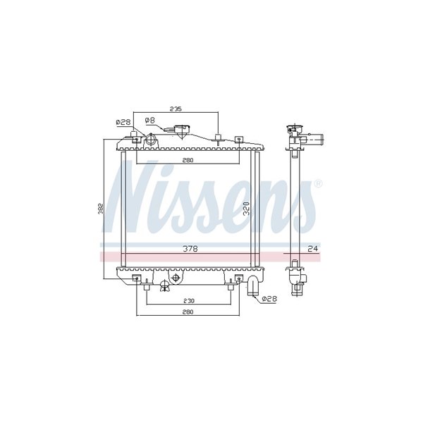 Kylare, motorkylning Nissens 62505 NISSENS
