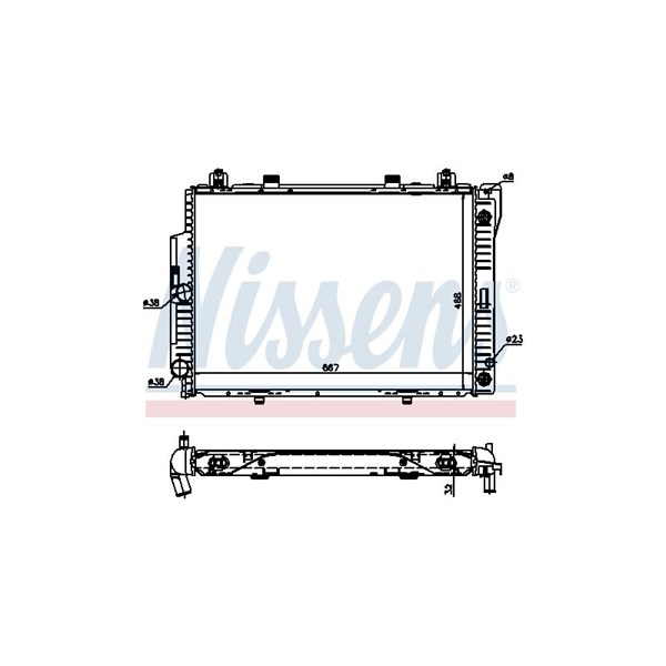 Kylare, motorkylning Nissens 62713A NISSENS