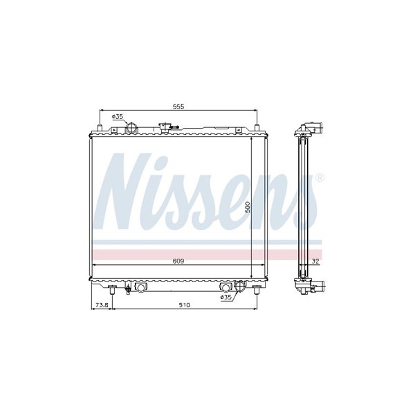 Kylare, motorkylning Nissens 62852 NISSENS