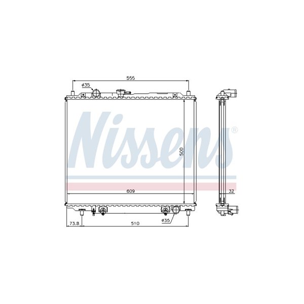 Kylare, motorkylning Nissens 62853 NISSENS