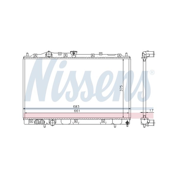 Kylare, motorkylning Nissens 628591 NISSENS