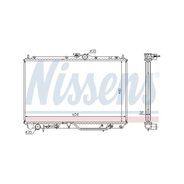 Kylare, motorkylning Nissens 62860A NISSENS