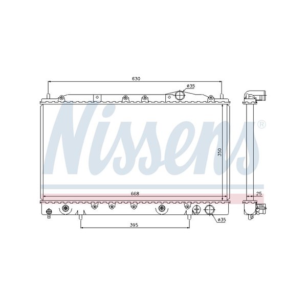 Kylare, motorkylning Nissens 62865 NISSENS