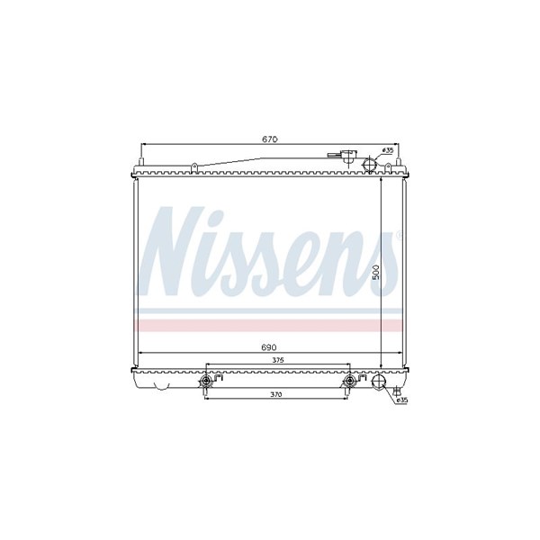 Kylare, motorkylning Nissens 62916 NISSENS