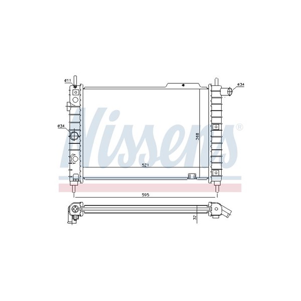 Kylare, motorkylning Nissens 63058A NISSENS