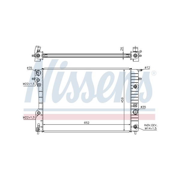Kylare, motorkylning Nissens 63072A NISSENS Kylare, motorkylning Nissens 63072A NISSENS