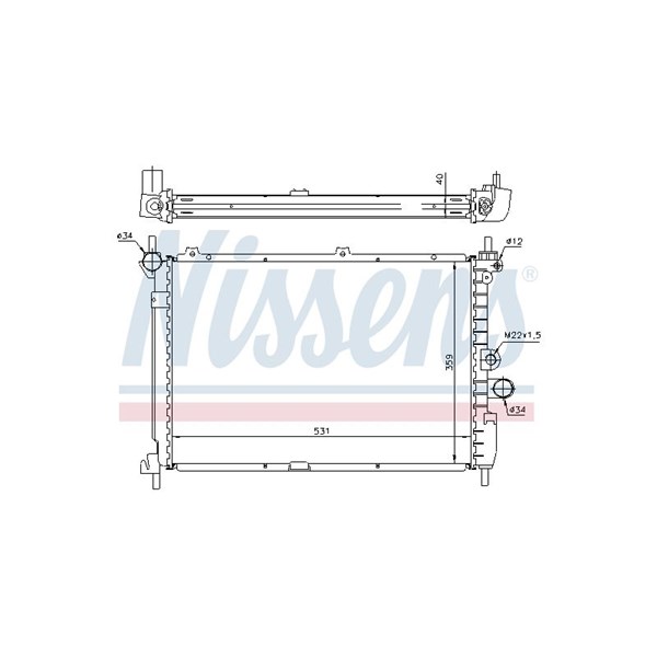 Kylare, motorkylning Nissens 63278A NISSENS