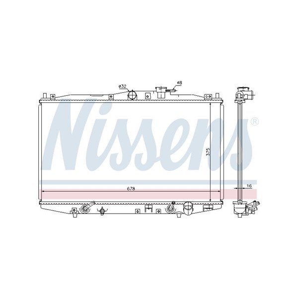Kylare, motorkylning Nissens 63345 NISSENS