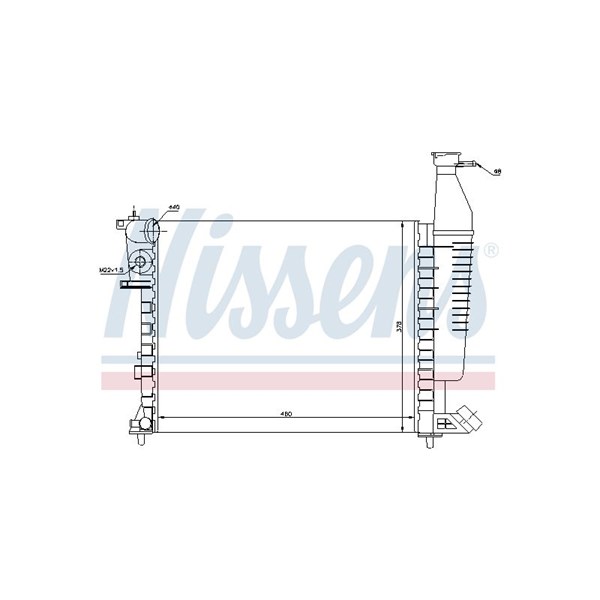 Kylare, motorkylning Nissens 63546 NISSENS