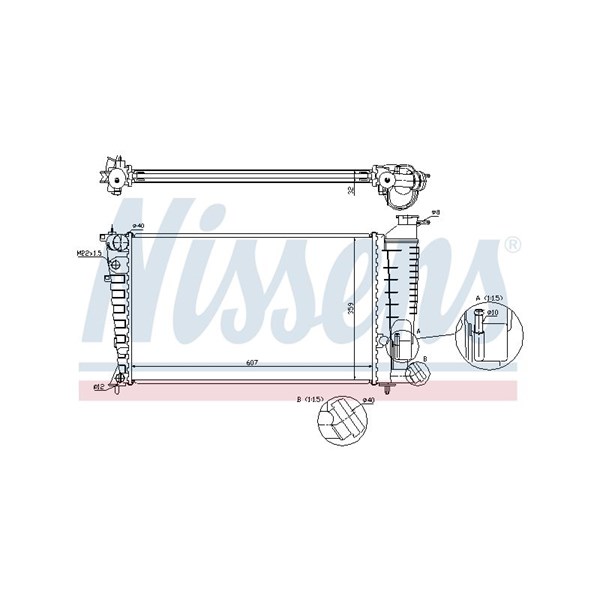 Kylare, motorkylning Nissens 63574A NISSENS