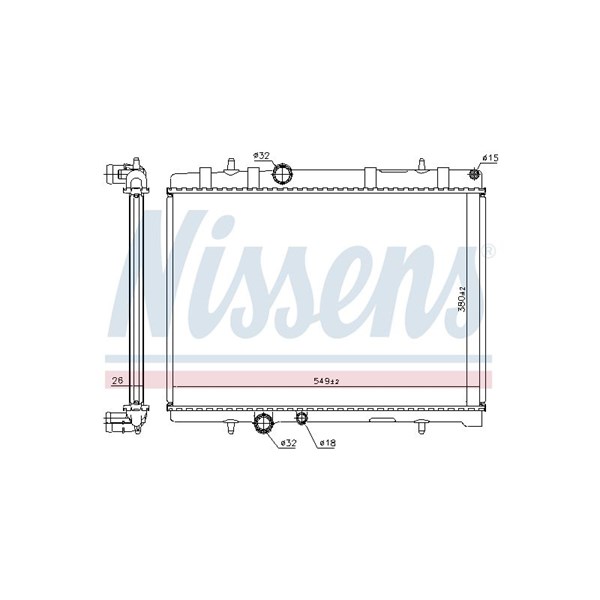 Kylare, motorkylning Nissens 63608A NISSENS