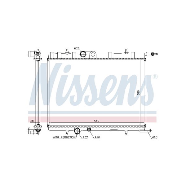 Kylare, motorkylning Nissens 63694A NISSENS