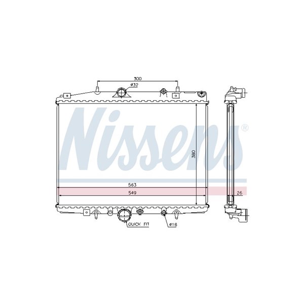 Kylare, motorkylning Nissens 63703 NISSENS