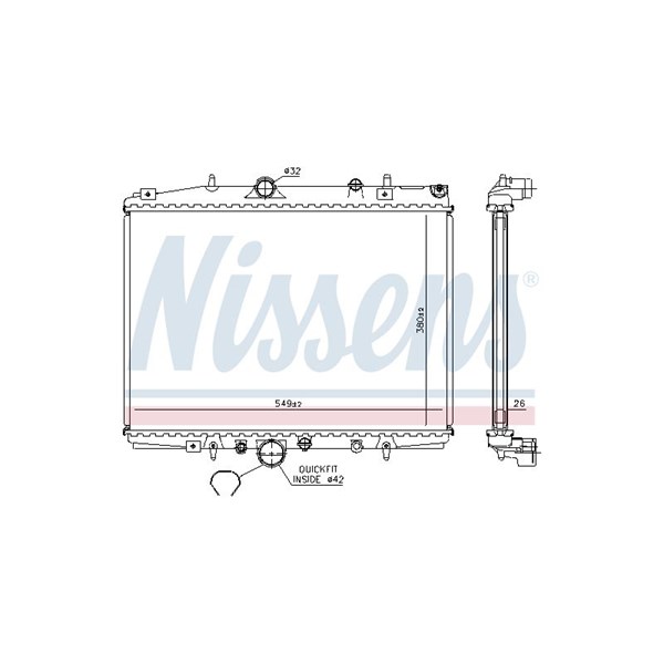 Kylare, motorkylning Nissens 63704A NISSENS