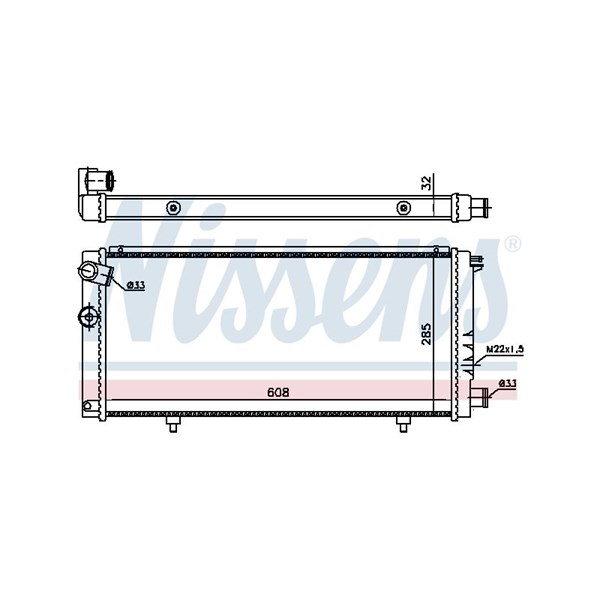 Kylare, motorkylning Nissens 63729A NISSENS