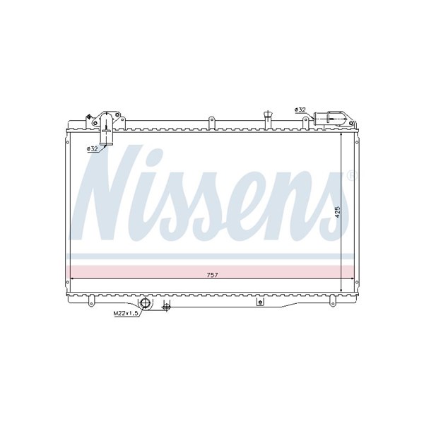 Kylare, motorkylning Nissens 63791 NISSENS