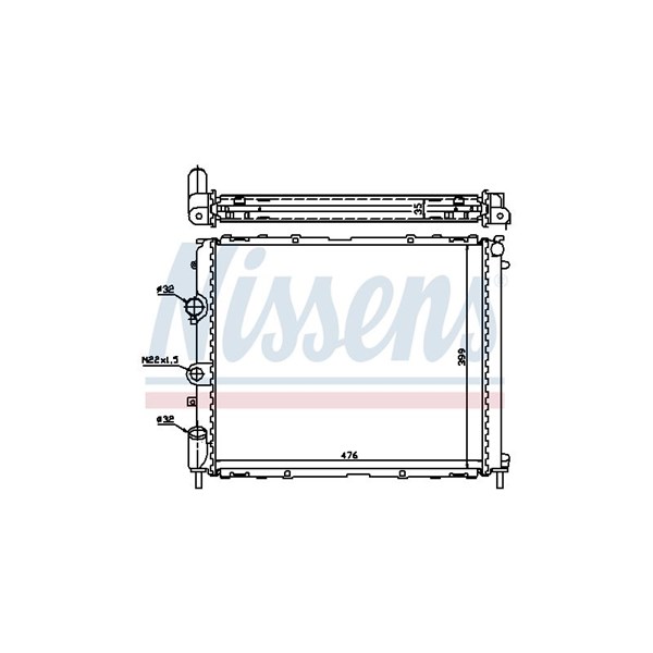 Kylare, motorkylning Nissens 63855A NISSENS