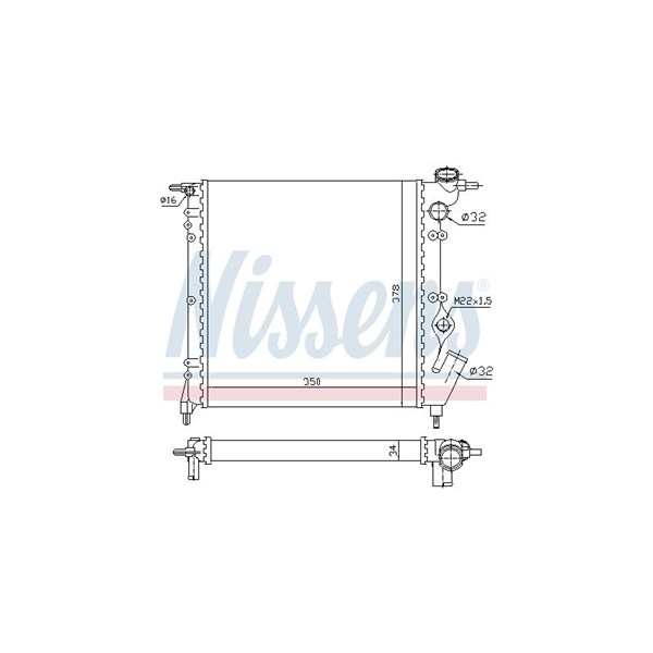 Kylare, motorkylning Nissens 63928 NISSENS