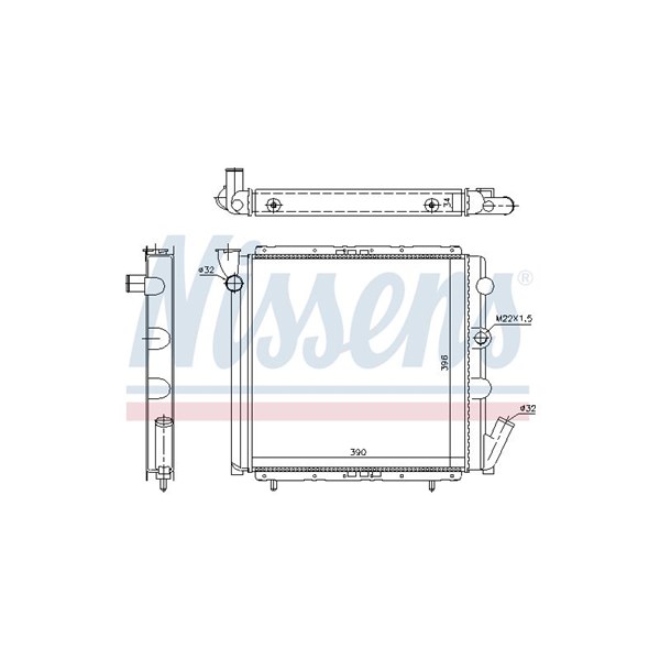 Kylare, motorkylning Nissens 63934A NISSENS