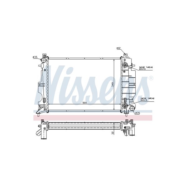 Kylare, motorkylning Nissens 64036A NISSENS