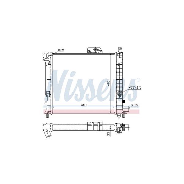 Kylare, motorkylning Nissens 64039 NISSENS