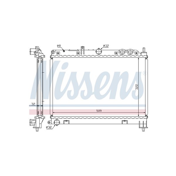Kylare, motorkylning Nissens 64210A NISSENS