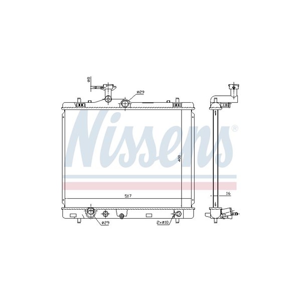 Kylare, motorkylning Nissens 64258 NISSENS