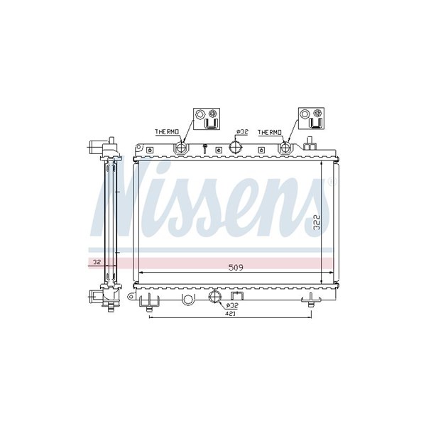 Kylare, motorkylning Nissens 64304A NISSENS