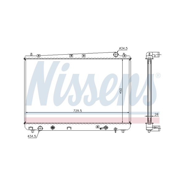 Kylare, motorkylning Nissens 64627A NISSENS Kylare, motorkylning Nissens 64627A NISSENS