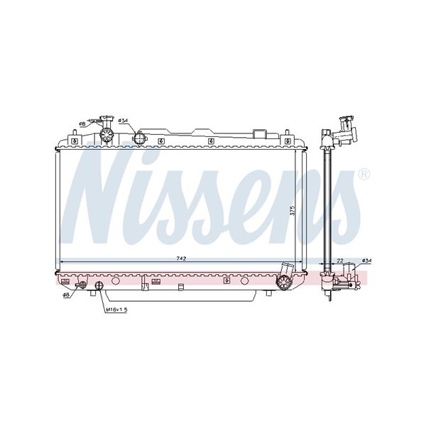 Kylare, motorkylning Nissens 64639A NISSENS