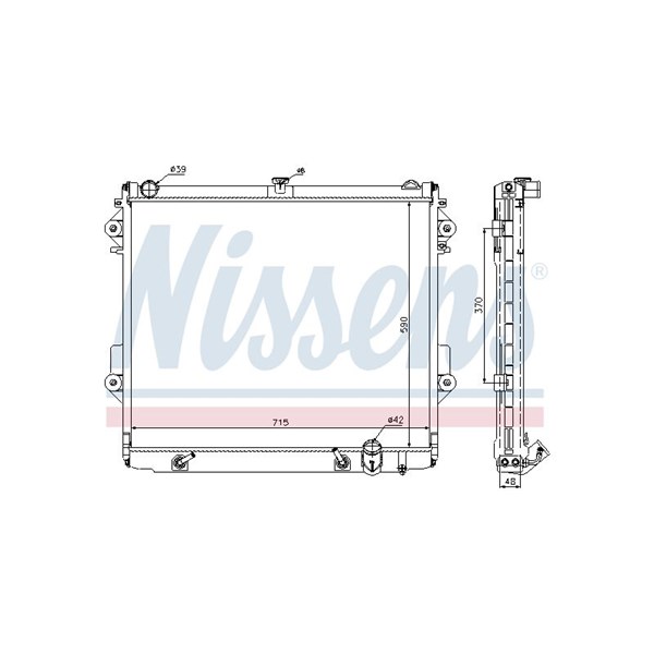 Kylare, motorkylning Nissens 646827 NISSENS Kylare, motorkylning Nissens 646827 NISSENS