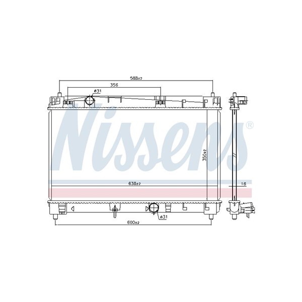 Kylare, motorkylning Nissens 646847 NISSENS Kylare, motorkylning Nissens 646847 NISSENS