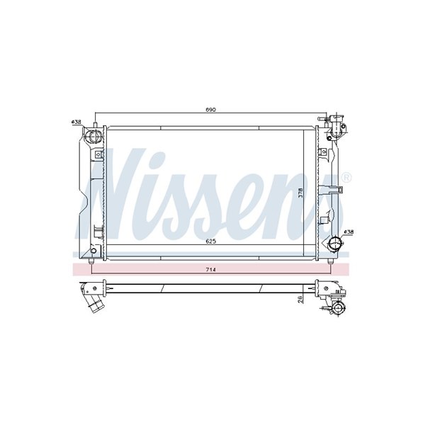 Kylare, motorkylning Nissens 646857 NISSENS